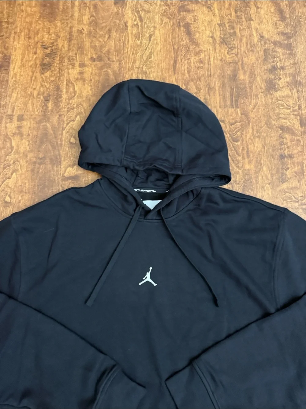 Jordan Black Pullover Hoodie with White Jumpman